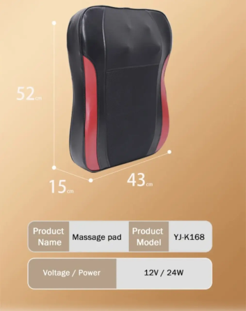 Массажная подушка Shiatsu-168 для шеи, спины, поясницы и тела Винница