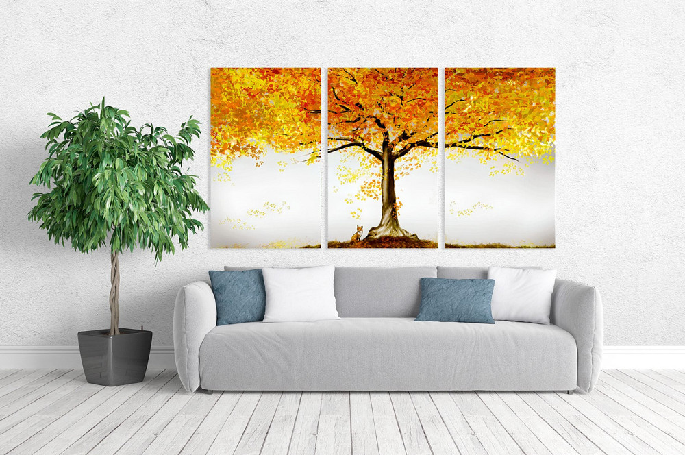 Модульна картина у вітальню/ спальню  Золота Осінь      ART-105_3A Київ - фото 2
