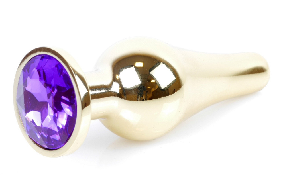 Анальна пробка Boss Series - Jewellery Gold BUTT PLUG Purple, BS6400070 Sex Aura Київ - фото 3