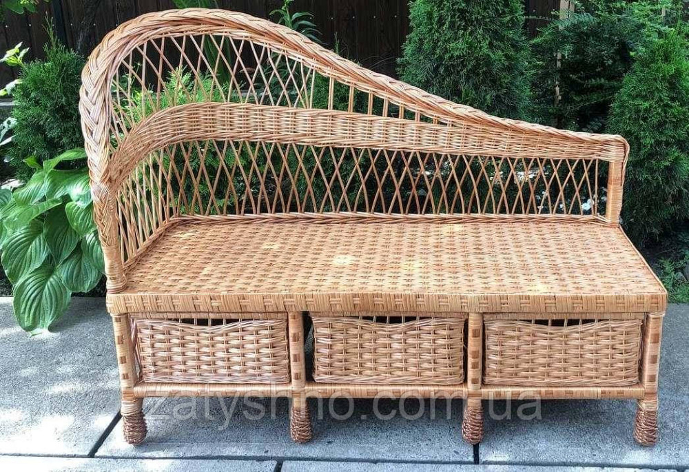 Диван плетеный  с шухлядами  и накидками Киев - изображение 4