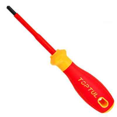 Отвертка Toptul изолированная шлицевая PH/FL1x80мм (1000V) VDE Pro-Plus (FYEF0108V4) Винница