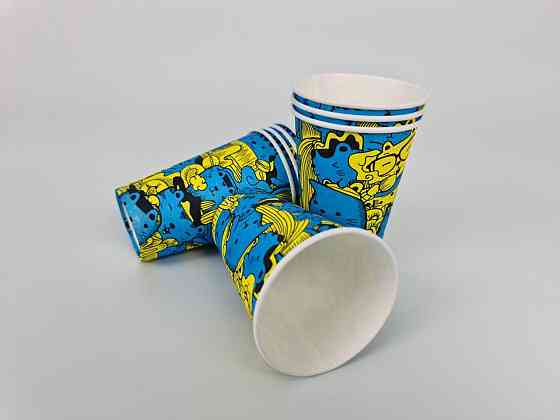 Стаканы бумажные одноразовые 340 мл Котики  (50 шт) Харьков