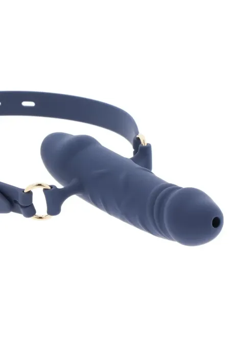 Кляп в виде пениса Taboom Silicone Supreme, синий Sex Aura Киев - изображение 5