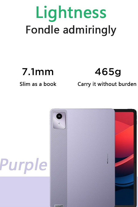 Планшет Lenovo Xiaoxin PAD 2024 , 6/128Gb. 8/128Gb. Gray Wi-Fi IPS 11 , 90Hz Snapdragon. Харків - фото 4