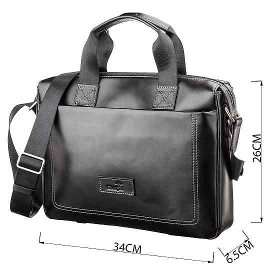 Сумка мужская SHVIGEL 11107 кожаная Черная Киев