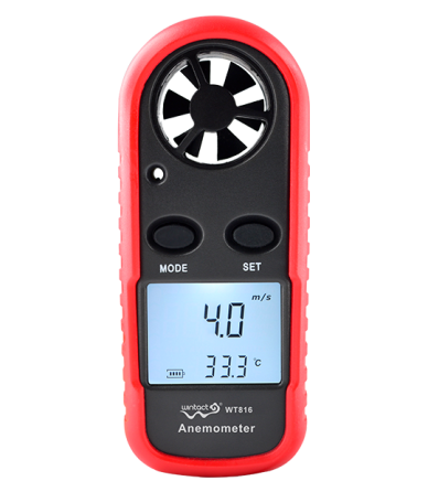 Анемометр цифровий 0,1-30 м/с, -10-45 °C WINTACT WT816 Чернігів