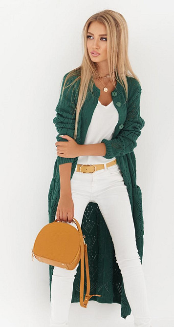 Ажурний кардиган із кишенями (48-52) Київ - фото 3