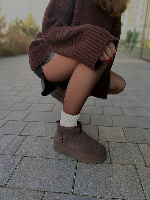 Stilli Угги жіночі STILLI 250-5 шоколадні (зима, замша натуральна) (6145) Коломия - фото 7
