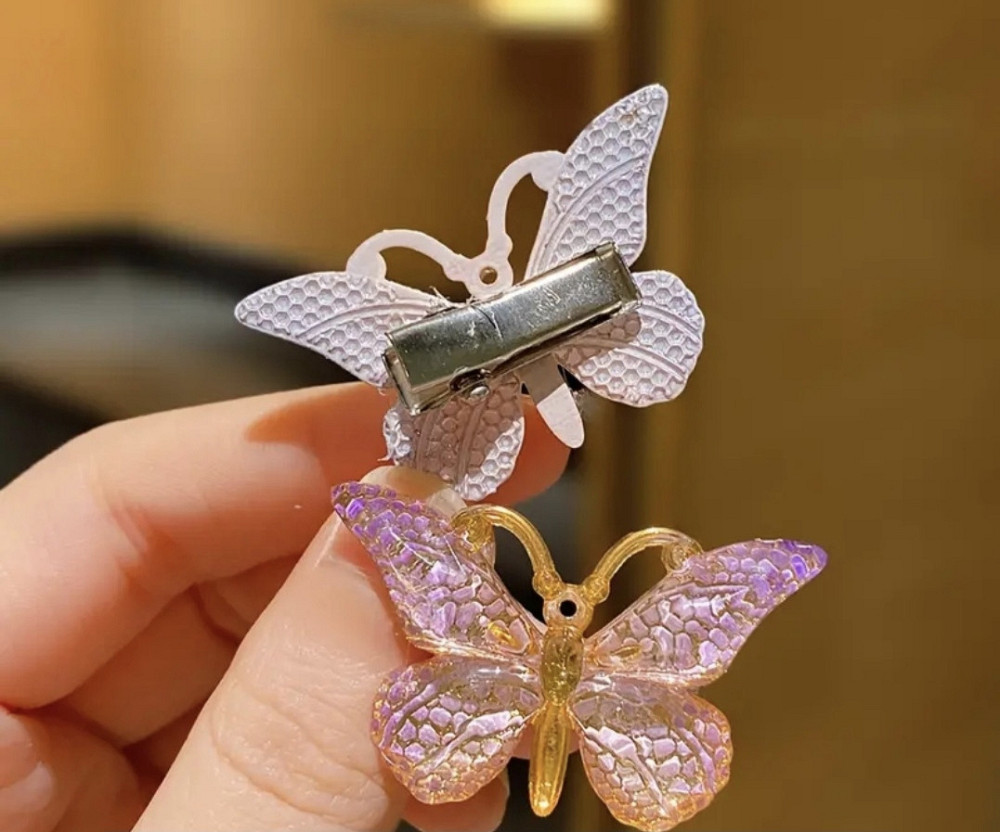 Затискач "Метелик" маленький Рожевий Сміла - фото 1