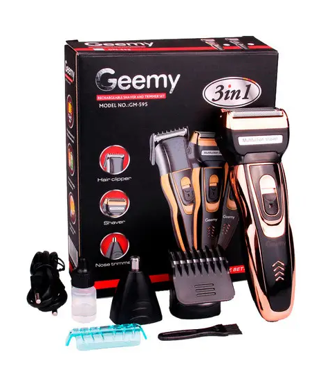 Набір для стрижки GEEMY GM-595 3в1 (машинка, бритва, триммер) час роботи 45 хв 5435 Одеса - фото 4