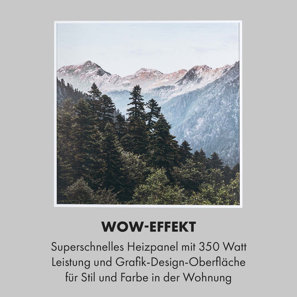 Умный инфракрасный обогреватель Wonderwall Air Art 60x60 см, 350 Вт, настенная установка, управление Ровно - изображение 5