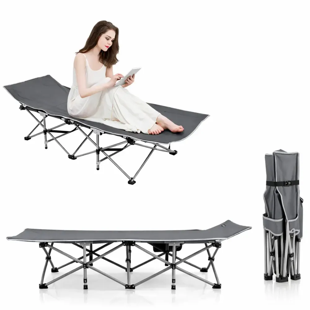 Раскладная кровать с ножками/ раскладушка /раскладной шезлонг (190х68х36) Grey Коломия - фото 3