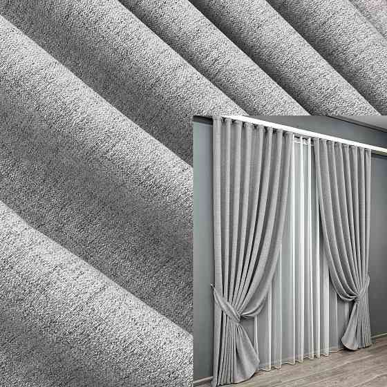 Комплект готовых штор VR-Textil TWEED_V № 1913ш Светло-серый 135х290 см 2 шт (39-0004) Киев