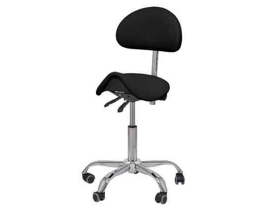 Стілець-сідло для майстра 1037-6, 3 регулювання Чорний Київ