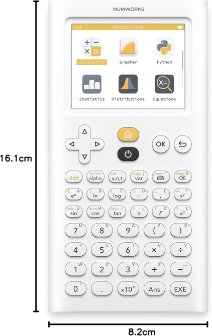 Графический калькулятор NumWorks N0120, цветной IPS 2,8″, Python, USB-C, аккумулятор, построение графиков Киев - изображение 8