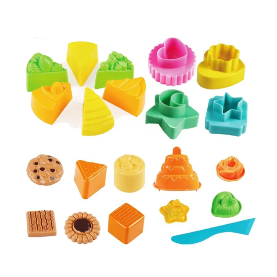 Набір кінетичний пісок маса для ліплення для дітей “Торт і печиво” для творчості з формами для ліплення Кам'янець-Подільський