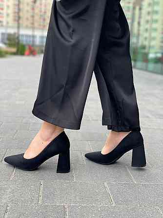 Meideli Туфлі жіночі MEIDELI чорні еко-замша каблук 8 см розміри 36-40 (L222-6) Коломия