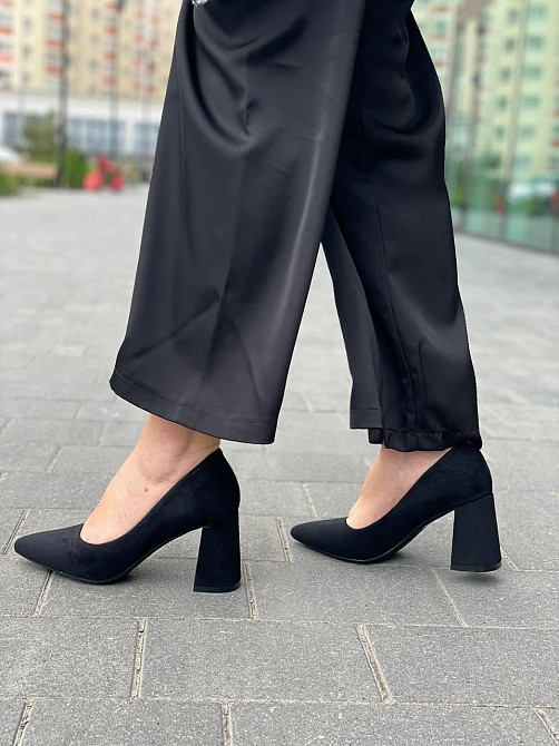 Meideli Туфлі жіночі MEIDELI чорні еко-замша каблук 8 см розміри 36-40 (L222-6) Коломыя - изображение 4