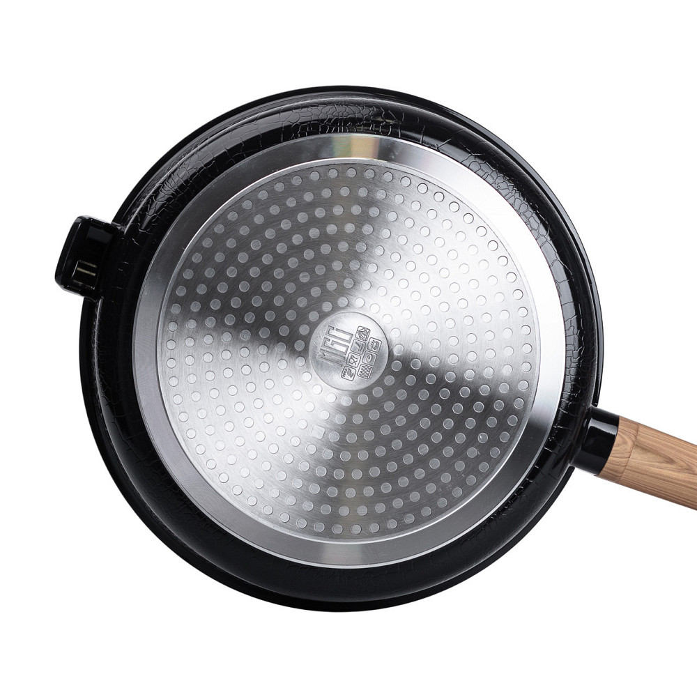 Чорна алюмінієва сковорода з керамічним покриттям 28 см Київ - фото 3