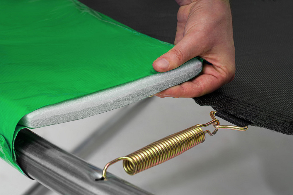 Батут Hop-Sport 10ft (305см) чорно-зелений з внутрішньою сіткою (4 ноги) Киев - изображение 4