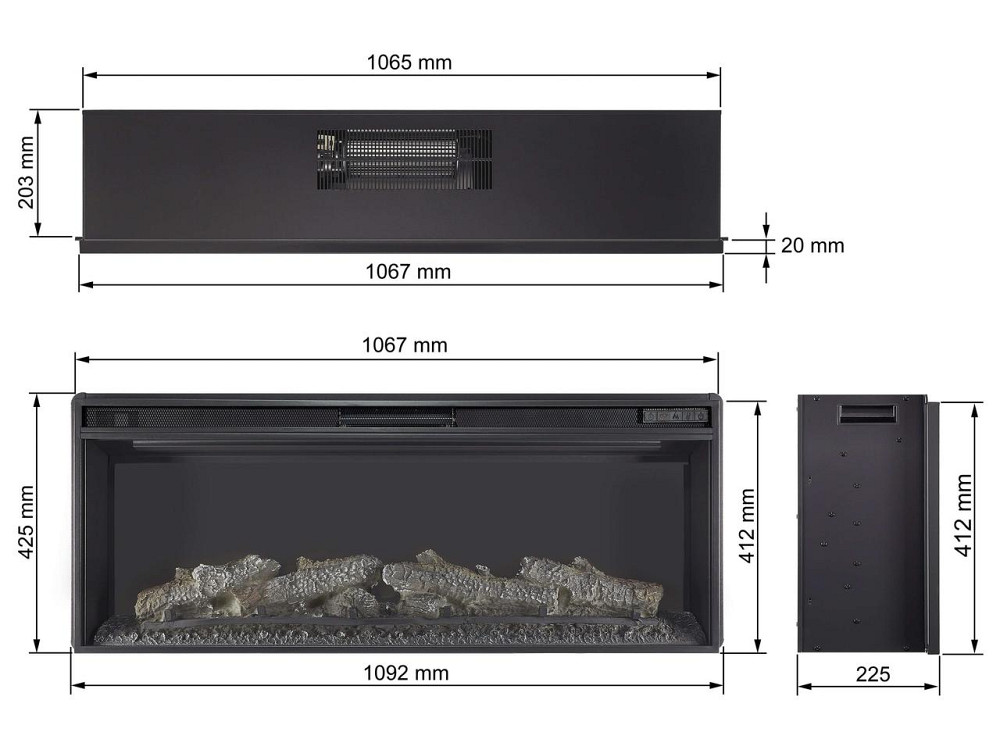 Электрокамин ArtiFlame AF42 с обогревом и звуком горения огня Львов - изображение 6