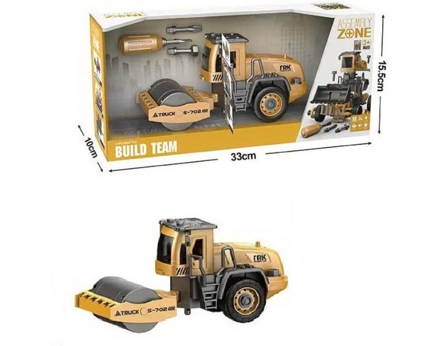 Машина-конструктор Будівельна спецтехніка з викруткою світло звук інерція рухомі деталі Вид 3 (YW 9102 G) Чернігів - фото 1