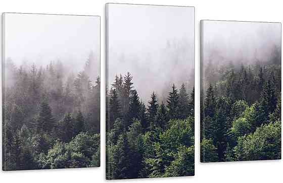Модульна картина у вітальню/ спальню Ліс в тумані Art-514_3 100x150 см Київ