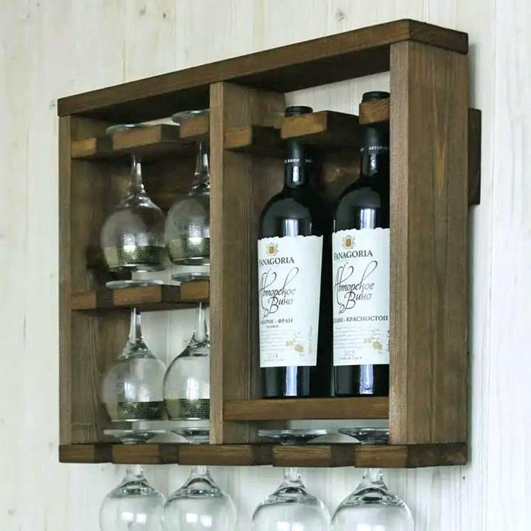 Полиця для келихів "Тремонтон" сепія Миколаїв - фото 1