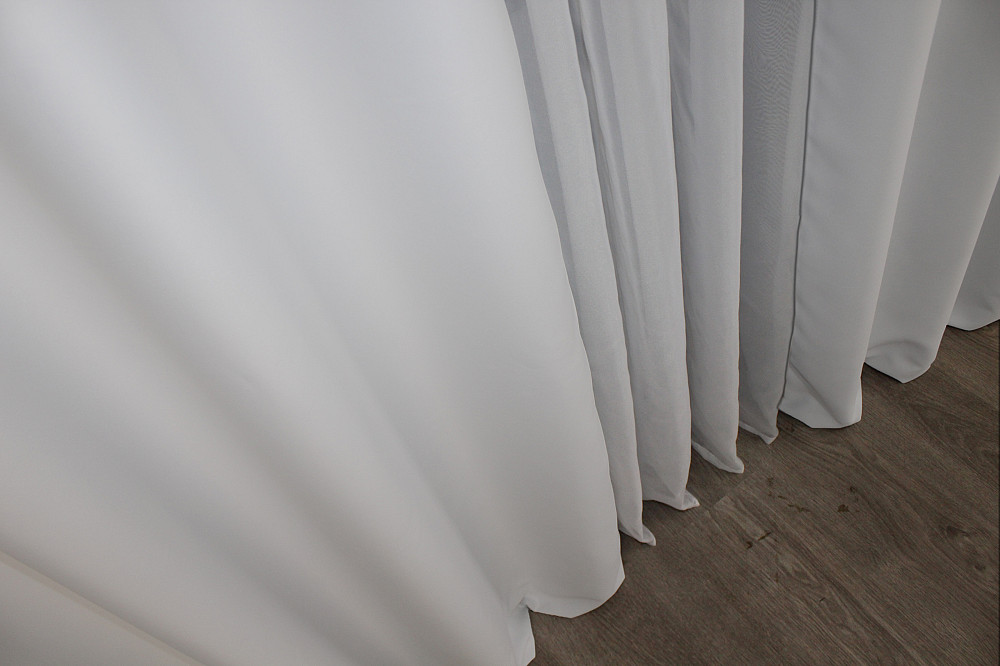 Комплект штор на люверсах VR-Textil Midnight № 1223ш 150х270 см 2 шт Світло-сірий (37-0112) Київ - фото 7