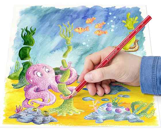 Олівці кольорові акварельні Staedtler Noris Club (24шт/упак) з пензликом Киев