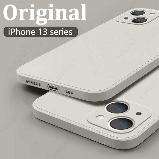 Чехол-накладка для iphone 13 Silicone Liquid Case Begie White Киев - изображение 1