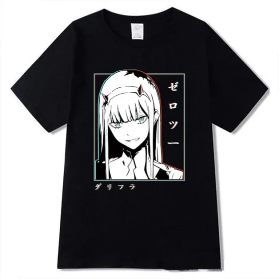 Футболка для мальчика с аниме принтом Милий у Франкси 02 оверсайз (рост от 165 до 180 ) Черный AnimeT1062m Днепр