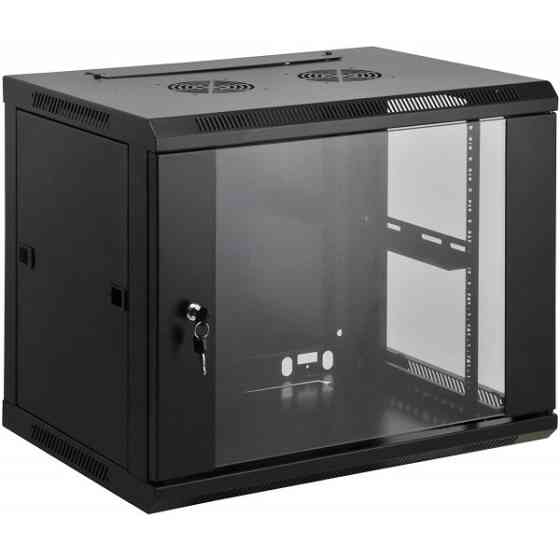 Шафа настінна 19", 12Ux600x450, (Ш*Г), зібрана, чорна (KD-007-6412) Київ
