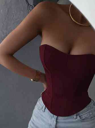 Жіночий базовий корсет костюмка Lux Бургунді, 44/46 Одеса