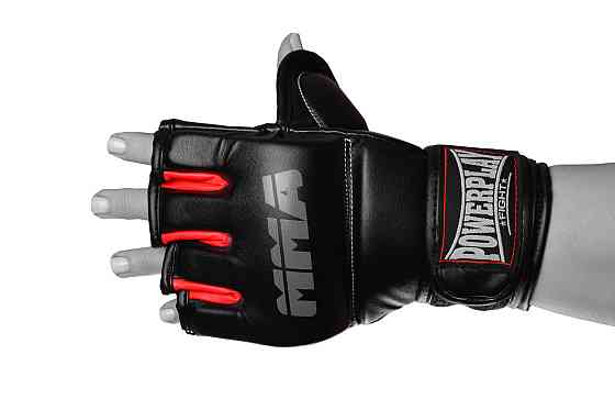 Рукавиці для MMA PowerPlay 3053 Чорно-Червоні L/XL Каменское