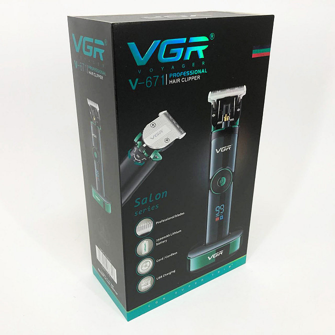 Машинка для стрижки чоловіча VGR V-671, Миюча машинка для стрижки, Чоловічий триммер XW-745 для окантовки Київ - фото 10