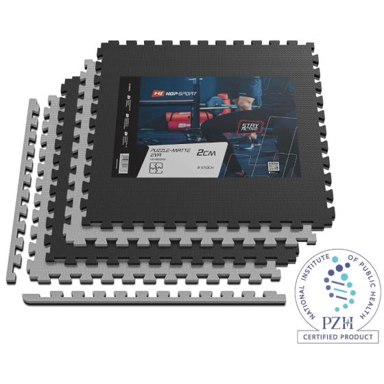Мат-пазл Hop-Sport EVA 2см HS-A020PM - 4 частей черно-серый Киев