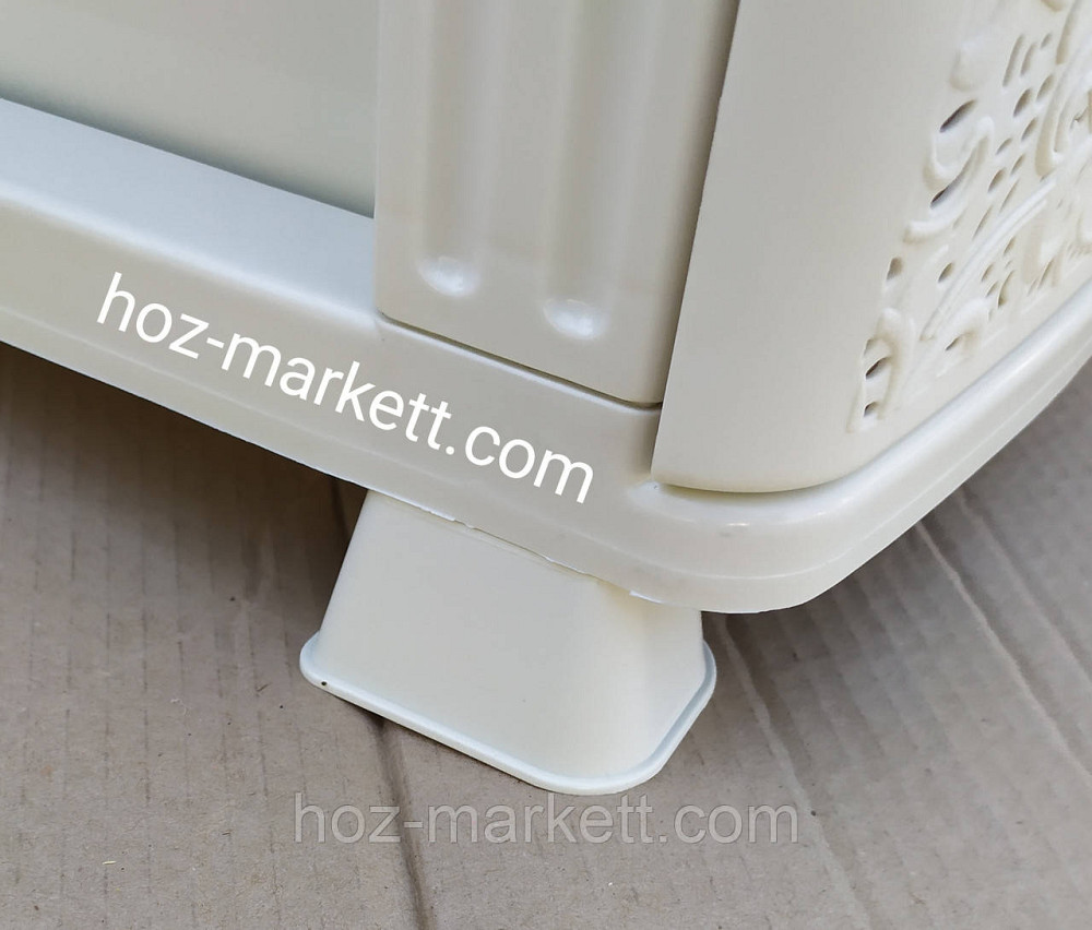 Комод пластиковый кремовый на 4 ящика ажурный производство Украина Харьков - изображение 6