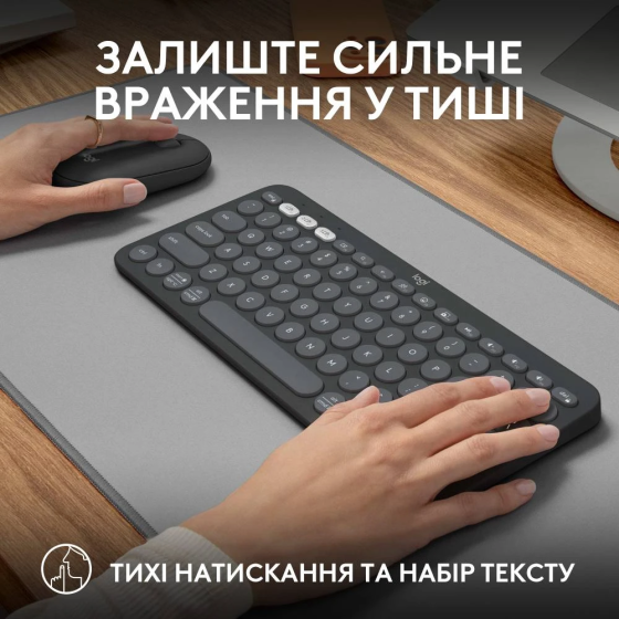 IT набір Logitech Pebble 2 Combo - Tonal Graphite - US INT'L - 2.4GHZ/BT (6915632) Киев