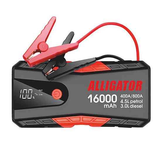Бустер (пусковий пристрій) Alligator Jump Starter 400A/800A 16000mAh Киев