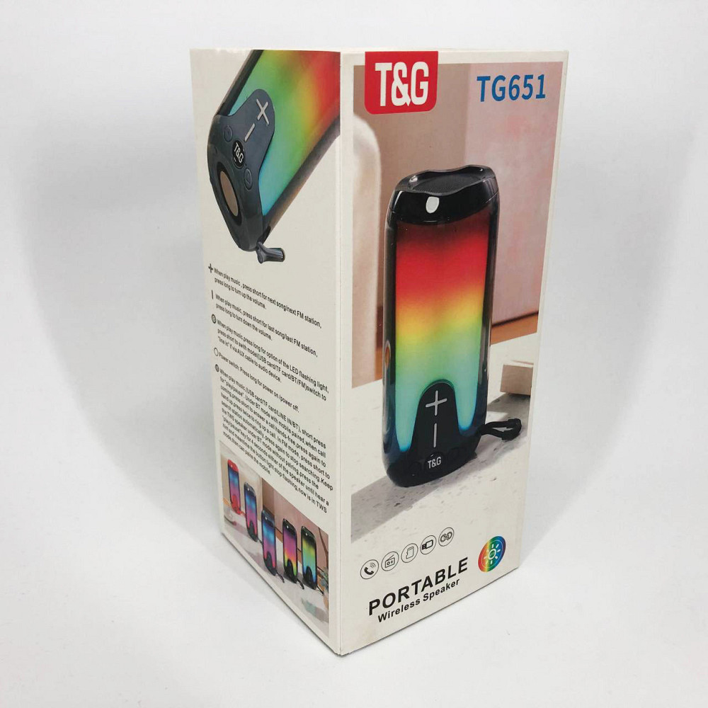 Колонка блютуз оригинал TG651, Громкая качественная блютуз колонка, Музыкальные колонки WD-960 для улицы Киев - изображение 9