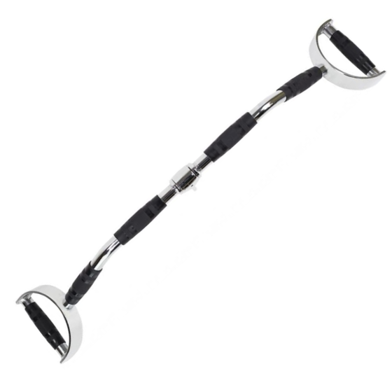 Ручка для верхньої тяги York Fitness 86см з паралельним хватом вигнута з гумовими рукоятками, хром Киев