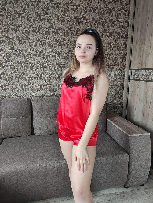 Комплект атласний жіночий халат із піжамою майка і шорти Червоний M Харків - фото 1