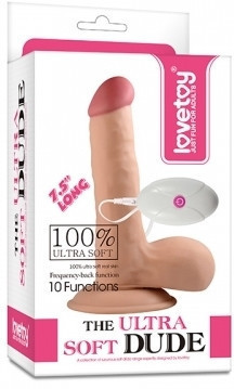 Реалістичний вібратор - The Ultra Soft Dude Vibrating 7.5" Sex Aura Київ - фото 2