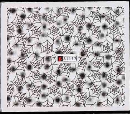 Наклейки для ногтей Хэллоуин паутина 5 на 6 см черный Киев - изображение 1