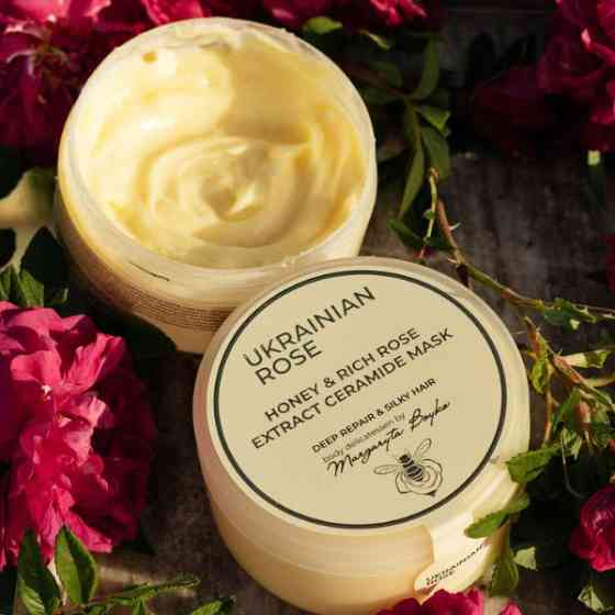 Відновлювальна маска для волосся з екстрактом меду, фіто кератином і комплексом CERAMIDE A2 Ukrainian Rose 250 мл Київ