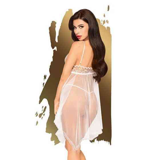 Бэби-долл с ажурным браллетом и ассиметричным подолом Penthouse - Naughty Doll White S/M Sex Aura Киев