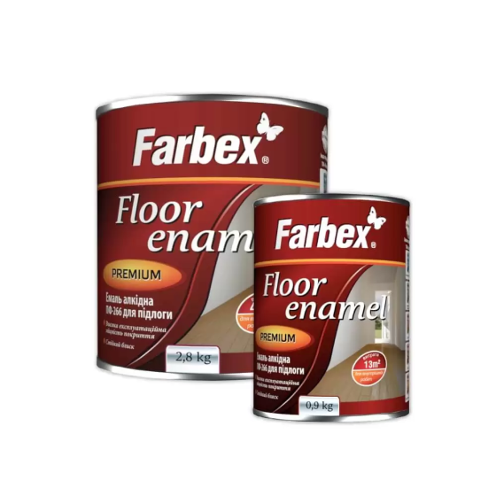 Эмаль алкидная ПФ-266 красно-коричневая ТМ Farbex -2,8 кг. Харьков