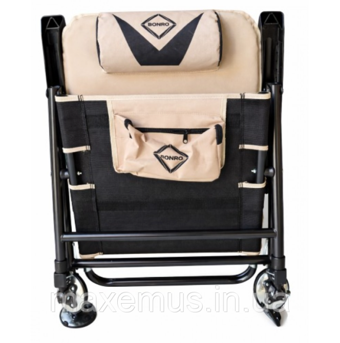 Кресло карповое рыболовное раскладное с телескопическими ножками Bonro B-115 Бежевое (до 150 кг) Мостиска - изображение 9