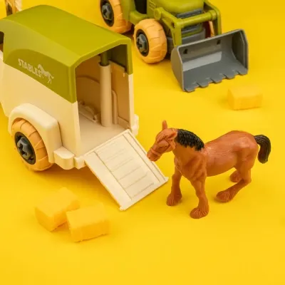 Ігровий набір Otamanko Веселий хутір (трактор, вантажівка, причіп, фермер, кінь, вівця) (8827) Вінниця